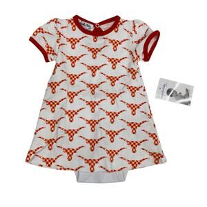 NWT Magnolia Baby NB Longhorn Football Dress